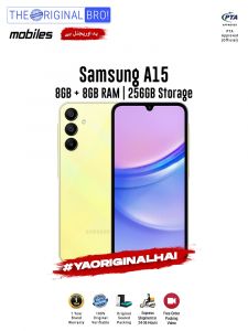 Samsung A15 - 8GB RAM - 256GB Storage - PTA Approved - 12 Months Warranty - Yellow - The Original Bro Mobiles - TOB42
